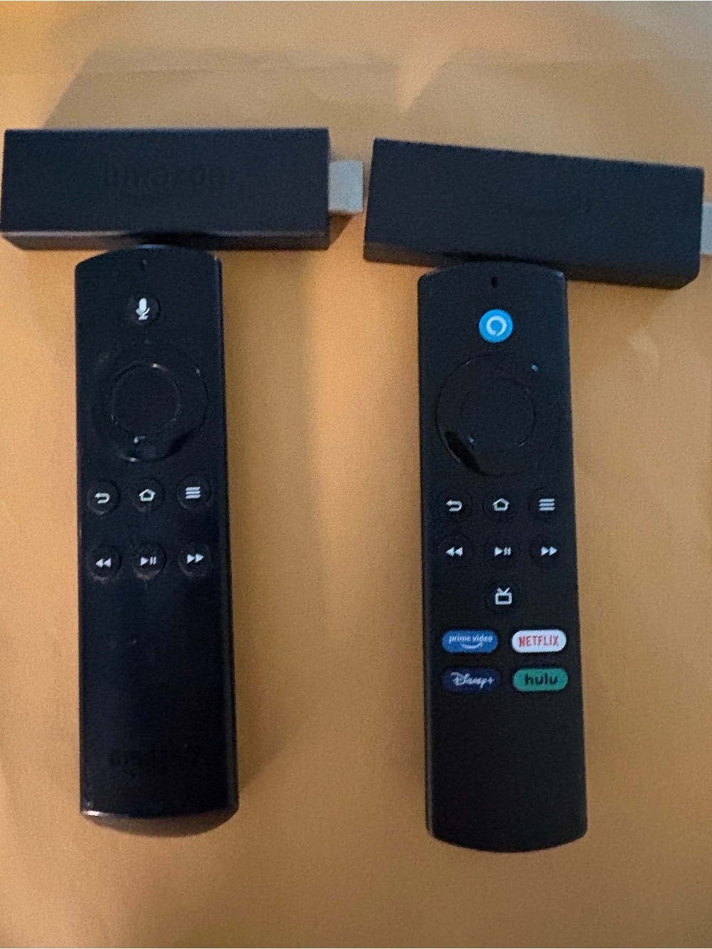 Black Streaming Media Remote with App Shortcuts